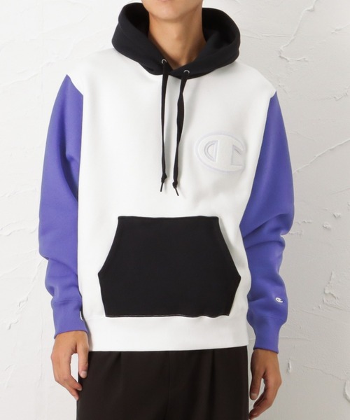 Champion(チャンピオン)の「Champion チャンピオン 裏起毛プルオーバー スウェットパーカー(パーカー・メンズ・ホワイト/ブラック/パープル・S/M/L/XL)」の20枚目の写真