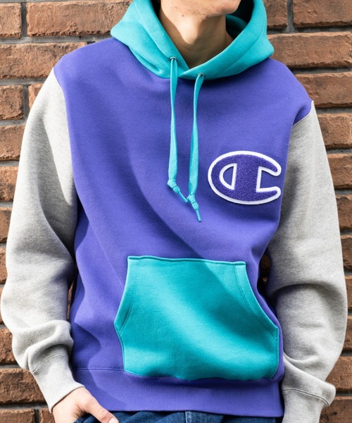 Champion(チャンピオン)の「Champion チャンピオン 裏起毛プルオーバー スウェットパーカー(パーカー・メンズ・ホワイト/ブラック/パープル・S/M/L/XL)」の21枚目の写真
