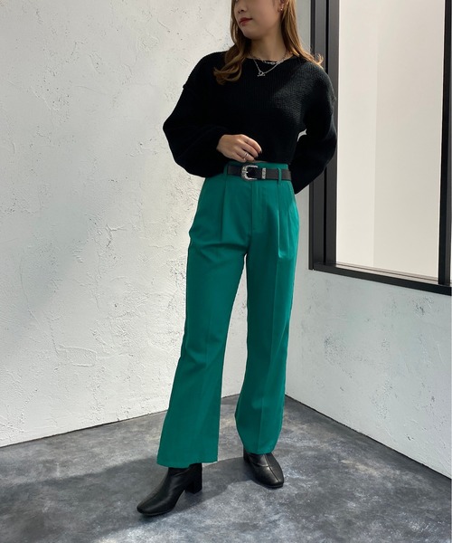 apres jour mignon(アプレジュールミニョン)の「切り替えデザインショートニット【ZOZOTOWN限定アイテム】(ニット/セーター・レディース・アイボリー/ダークブルー/ブラック/マスタード・X-LARGE/フリー)」の17枚目の写真