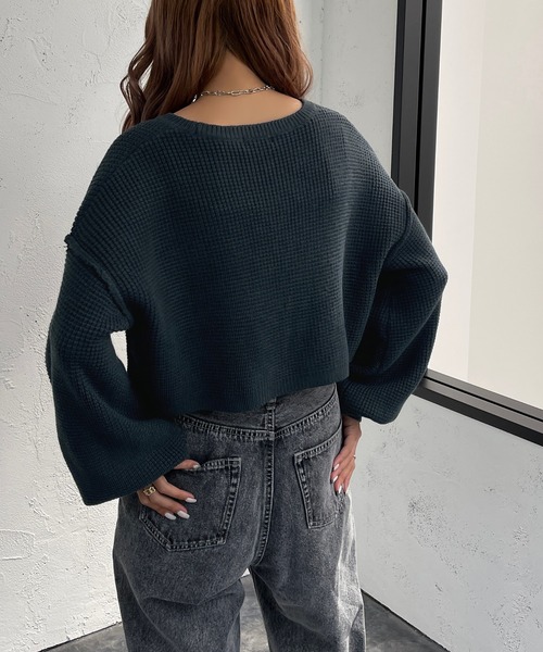 apres jour mignon(アプレジュールミニョン)の「切り替えデザインショートニット【ZOZOTOWN限定アイテム】(ニット/セーター・レディース・アイボリー/ダークブルー/ブラック/マスタード・X-LARGE/フリー)」の22枚目の写真