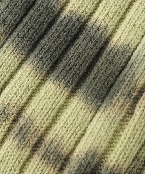 STUSSY（ステューシー）の「【STUSSY / ステューシー】Dyed Stripe Ribbed Crew Socks（ソックス/靴下・レディース・ブラック/カーキ・FREE）」の4枚目の写真