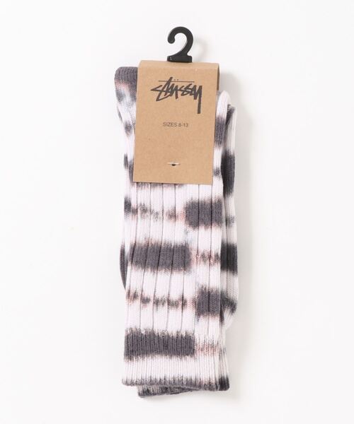 STUSSY（ステューシー）の「【STUSSY / ステューシー】Dyed Stripe Ribbed Crew Socks（ソックス/靴下・レディース・ブラック/カーキ・FREE）」の5枚目の写真