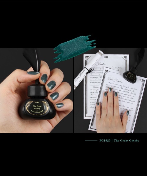et seq.（エセク）の「【et seq.】FG1925 グレート・ギャツビー【羽根ペンネイル　イージージェル】（マニキュア/ジェルネイル・レディース・ブルー・FREE）」の7枚目の写真