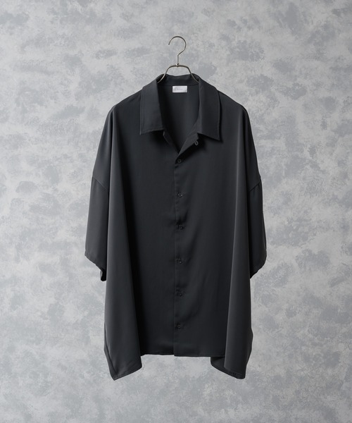 ln fortis（ロンフォルティス）の「ln fortis - モンスターサイズオープンカラーシャツ（シャツ/ブラウス・メンズ・チャコールグレー/ブラック・FREE）」の18枚目の写真