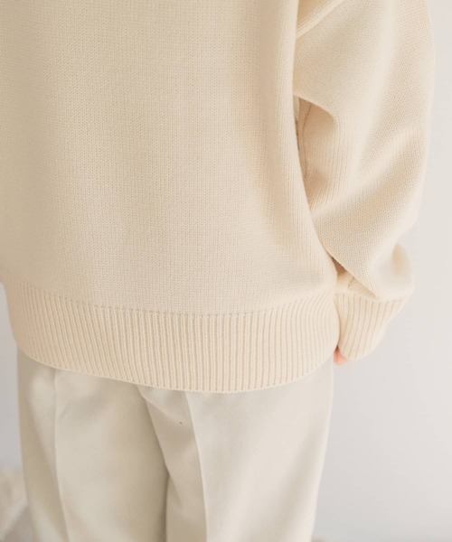 ITEMS URBANRESEARCH(アイテムズ アーバンリサーチ)の「タートルネックニットプルオーバー(ニット/セーター・レディース・オフホワイト/チャコールグレー/オレンジ・FREE)」の13枚目の写真