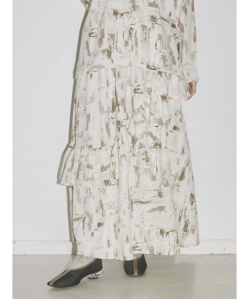 merry jenny（メリージェニー）の「Waterfrontアシメフリルスカート（スカート・レディース・ブラウン/ライトブルー/パープル・FREE）」の2枚目の写真