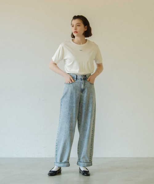 idem（イデム）の「loose denim/ワイドシルエットルーズデニムパンツ（デニムパンツ・レディース・カーキ/ブルー・SMALL/FREE）」の15枚目の写真