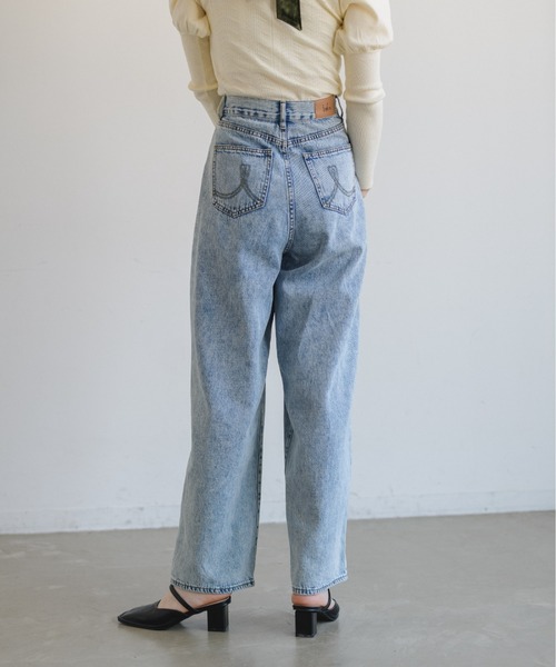 idem（イデム）の「loose denim/ワイドシルエットルーズデニムパンツ（デニムパンツ・レディース・カーキ/ブルー・SMALL/FREE）」の18枚目の写真