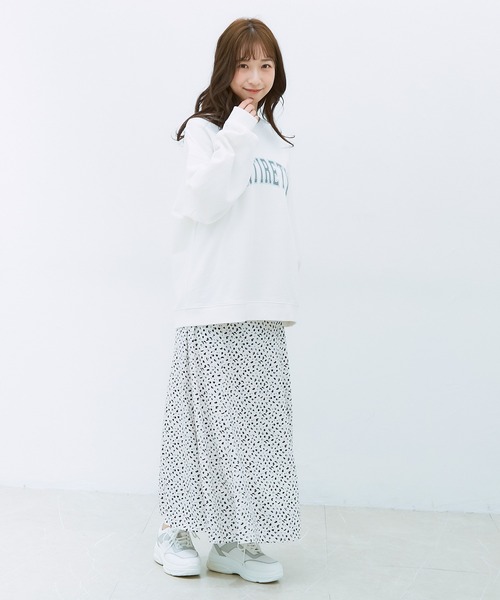 Honeys（ハニーズ）の「カレッジロゴトレーナー（スウェット・レディース・杢グレー/スミクロ/ミント/アイボリー・S/L/M）」の5枚目の写真