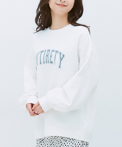 Honeys（ハニーズ）の「カレッジロゴトレーナー（スウェット・レディース・杢グレー/スミクロ/ミント/アイボリー・S/L/M）」の6枚目の写真