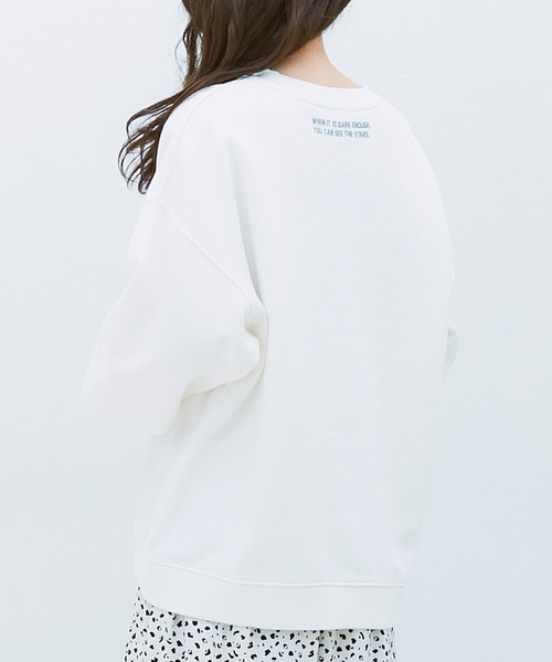 Honeys（ハニーズ）の「カレッジロゴトレーナー（スウェット・レディース・杢グレー/スミクロ/ミント/アイボリー・S/L/M）」の7枚目の写真