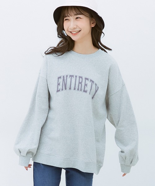 Honeys（ハニーズ）の「カレッジロゴトレーナー（スウェット・レディース・杢グレー/スミクロ/ミント/アイボリー・S/L/M）」の20枚目の写真