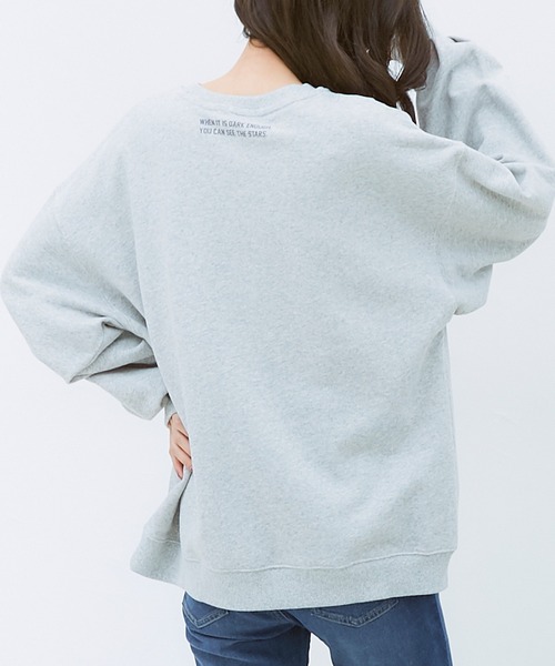 Honeys（ハニーズ）の「カレッジロゴトレーナー（スウェット・レディース・杢グレー/スミクロ/ミント/アイボリー・S/L/M）」の22枚目の写真