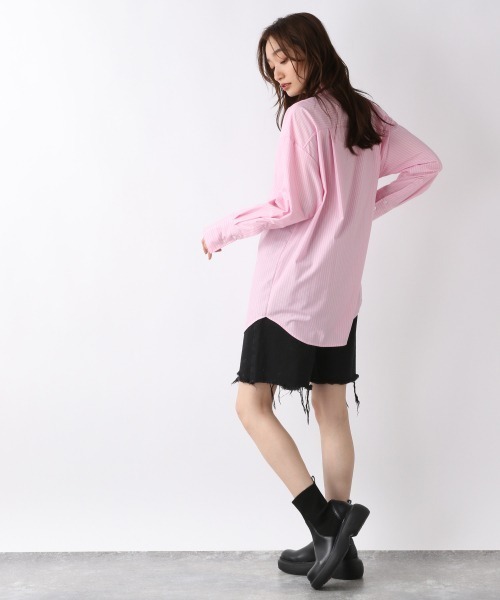 【新品】タイツキツイルレギュラーシャツ　ジーナシス ピンク タイツキツイルレギュラーシャツ | [公式]ジーナシス （JEANASIS