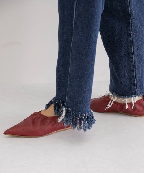 MAISON EUREKA（メゾンエウレカ）の「MAISON EUREKA　POINTED BALLET SHOES（バレエシューズ・レディース・ブラック/レッド・38/36/37）」の11枚目の写真