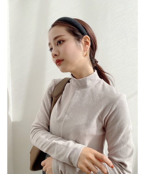 JUMELLE（ジュメロ）の「ロゴタートルトップ（ニット/セーター・レディース・ホワイト/グレー/ピンク・FREE）」の5枚目の写真