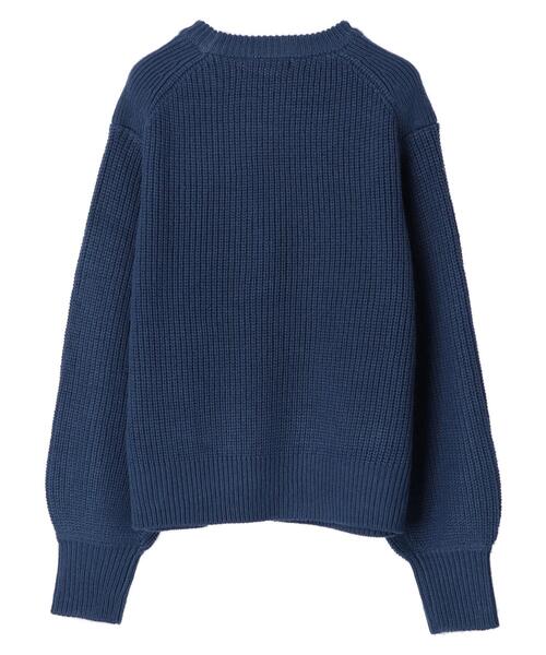 Green　Parks（グリーンパークス）の「厚み畦ショート丈プルオーバー＊（ニット/セーター・レディース・カーキ/イエロー/ブルー/アイボリー・FREE）」の6枚目の写真