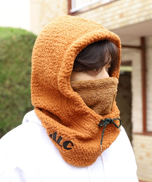 AlexanderLeeChang（アレキサンダーリーチャン）の「【別注】AlexanderLeeChang/アレキサンダーリーチャン BOA HOOD WARMER 21 ボア フードネックウォーマー バラクラバ（ネックウォーマー/スヌード・メンズ・ブラック/ライトブラウン/バーガンディー・ONE SIZE）」の7枚目の写真