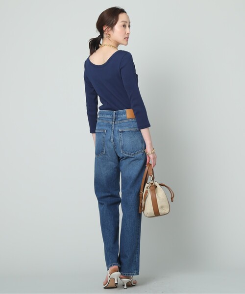 UNTITLED（アンタイトル）の「◆【STORY掲載】デニムストレートパンツ＜マシンウォッシャブル＞（デニムパンツ・レディース・ネイビー/ブルー・44/46/48/50/42/00/01/02/03/04）」の21枚目の写真