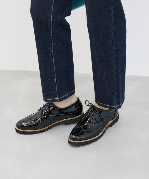 ROPE' PICNIC（ロペピクニック）の「【軽量】タンクソールメダリオンレースアップシューズ（その他シューズ・レディース・ブラック/キナリ・23.0cm/23.5cm/24.0cm/24.5cm）」の6枚目の写真