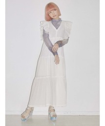 merry jenny | レースアップティアードワンピース(ワンピース)