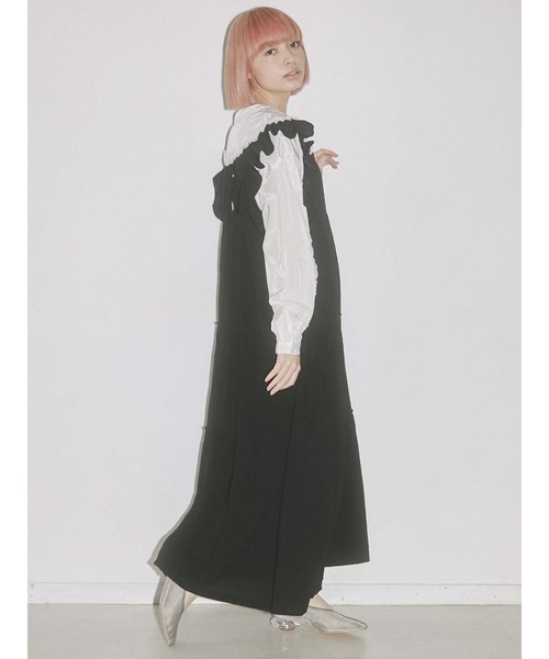 merry jenny（メリージェニー）の「レースアップティアードワンピース（ワンピース・レディース・オフホワイト/ブラック/ベージュ・FREE）」の11枚目の写真