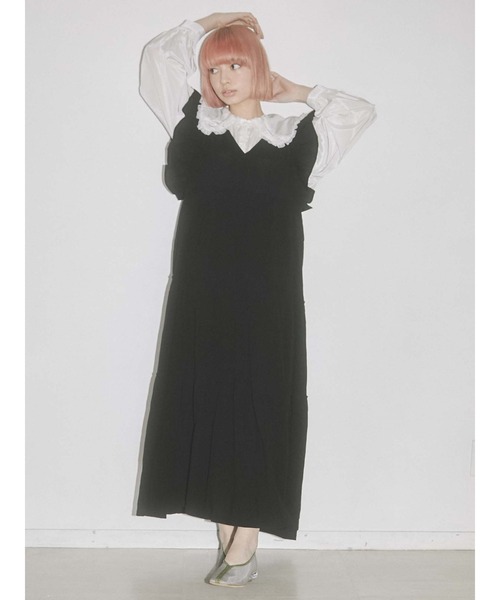 merry jenny（メリージェニー）の「レースアップティアードワンピース（ワンピース・レディース・オフホワイト/ブラック/ベージュ・FREE）」の12枚目の写真