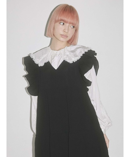 merry jenny（メリージェニー）の「レースアップティアードワンピース（ワンピース・レディース・オフホワイト/ブラック/ベージュ・FREE）」の13枚目の写真