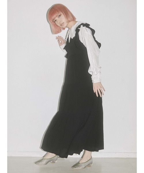 merry jenny（メリージェニー）の「レースアップティアードワンピース（ワンピース・レディース・オフホワイト/ブラック/ベージュ・FREE）」の15枚目の写真