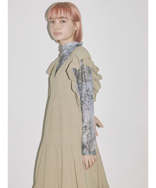 merry jenny（メリージェニー）の「レースアップティアードワンピース（ワンピース・レディース・オフホワイト/ブラック/ベージュ・FREE）」の20枚目の写真