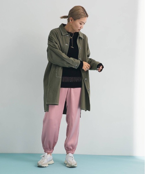 bohmal（ボマール）の「ツイルシャツジャケット（ミリタリージャケット・レディース・ベージュ/カーキ・FREE）」の6枚目の写真