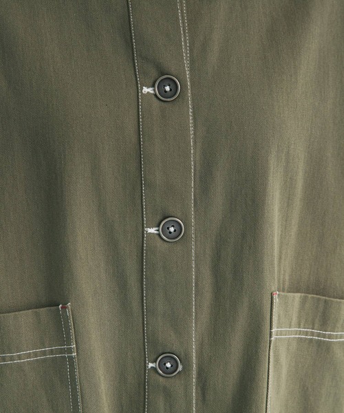 bohmal（ボマール）の「ツイルシャツジャケット（ミリタリージャケット・レディース・ベージュ/カーキ・FREE）」の16枚目の写真