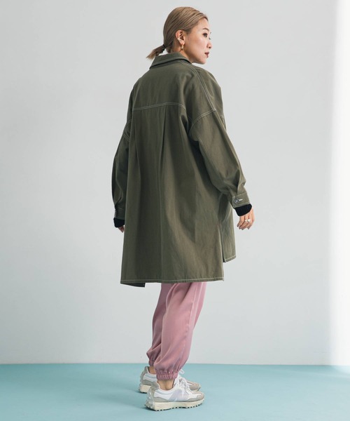 bohmal（ボマール）の「ツイルシャツジャケット（ミリタリージャケット・レディース・ベージュ/カーキ・FREE）」の5枚目の写真