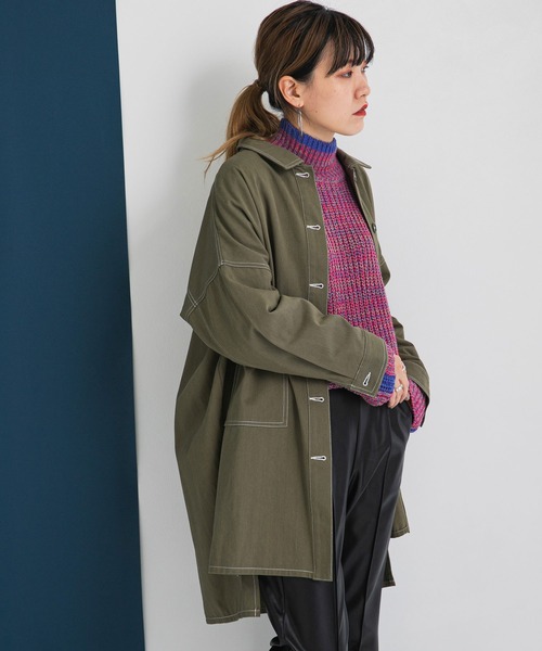 bohmal（ボマール）の「ツイルシャツジャケット（ミリタリージャケット・レディース・ベージュ/カーキ・FREE）」の20枚目の写真
