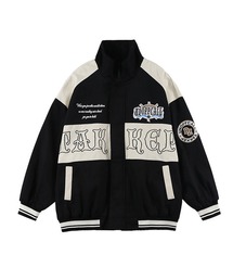 【新品】 HOOK ブルゾン 総柄 HOOK｜フックのジャケット/アウター（ブルー・ネイビー/青色系