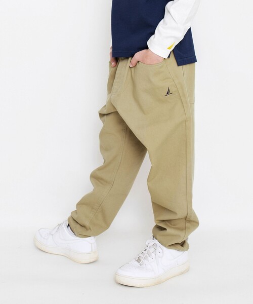 NAUTICA（ノーティカ）の「【NAUTICA/ノーティカ】ツイルロングパンツ（チノパンツ・キッズ・ベージュ/ブラック/アイボリー・130/120/150/140）」の3枚目の写真