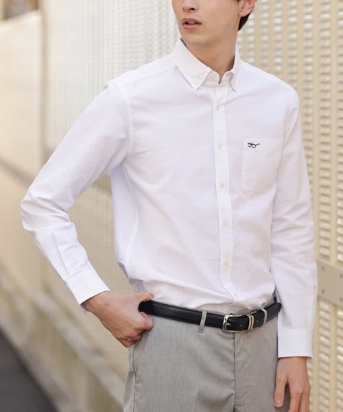 a.v.v（アーヴェヴェ）の「【S-XXL/吸水速乾】イージーケアオックスボタンダウンシャツ（シャツ/ブラウス・メンズ・ミント/ベージュ/ホワイト/ライトブルー・52/46/50/48/44）」の2枚目の写真