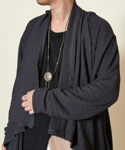 チャイハネ（チャイハネ）の「【チャイハネ】ジータMEN'Sロングカーディガン（カーディガン/ボレロ・メンズ・ベージュ/グレー/ブルー/チャコール・FREE）」の12枚目の写真