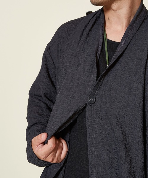 チャイハネ（チャイハネ）の「【チャイハネ】ジータMEN'Sロングカーディガン（カーディガン/ボレロ・メンズ・ベージュ/グレー/ブルー/チャコール・FREE）」の13枚目の写真