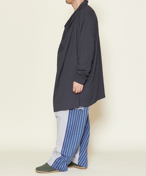 チャイハネ（チャイハネ）の「【チャイハネ】ジータMEN'Sロングカーディガン（カーディガン/ボレロ・メンズ・ベージュ/グレー/ブルー/チャコール・FREE）」の10枚目の写真