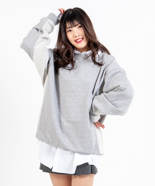 【セール】ライン切替スウェット【ユニセックス】（スウェット）｜mimonal（ミモナル）