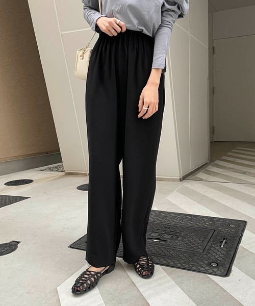 CAPRICIEUX LE'MAGE（カプリシューレマージュ）の「ピンタックウエストパンツ（その他パンツ・レディース・ライトベージュ/オレンジ/ブラック・36/38）」の5枚目の写真