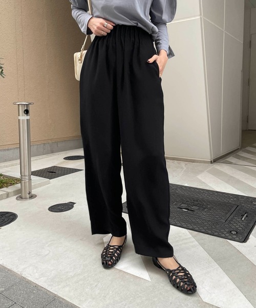 CAPRICIEUX LE'MAGE（カプリシューレマージュ）の「ピンタックウエストパンツ（その他パンツ・レディース・ライトベージュ/オレンジ/ブラック・36/38）」の6枚目の写真