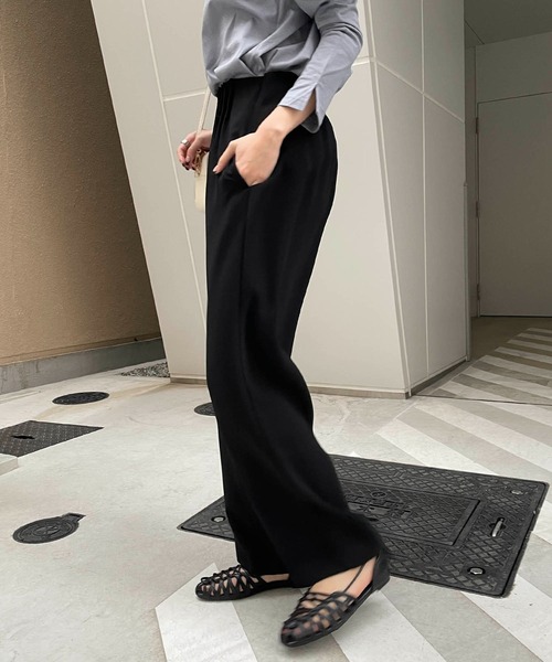 CAPRICIEUX LE'MAGE（カプリシューレマージュ）の「ピンタックウエストパンツ（その他パンツ・レディース・ライトベージュ/オレンジ/ブラック・36/38）」の7枚目の写真