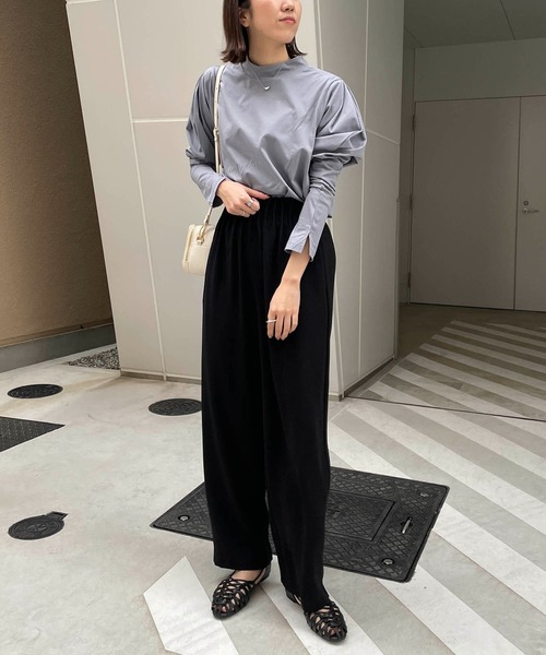 CAPRICIEUX LE'MAGE（カプリシューレマージュ）の「ピンタックウエストパンツ（その他パンツ・レディース・ライトベージュ/オレンジ/ブラック・36/38）」の9枚目の写真