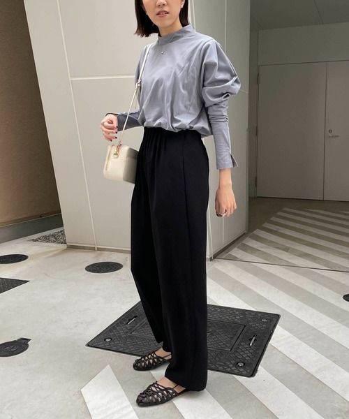 CAPRICIEUX LE'MAGE（カプリシューレマージュ）の「ピンタックウエストパンツ（その他パンツ・レディース・ライトベージュ/オレンジ/ブラック・36/38）」の10枚目の写真