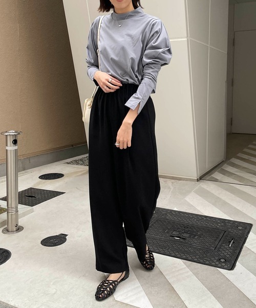 CAPRICIEUX LE'MAGE（カプリシューレマージュ）の「ピンタックウエストパンツ（その他パンツ・レディース・ライトベージュ/オレンジ/ブラック・36/38）」の11枚目の写真