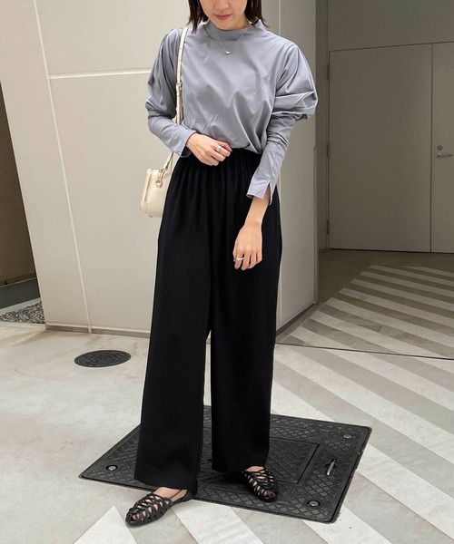 CAPRICIEUX LE'MAGE（カプリシューレマージュ）の「ピンタックウエストパンツ（その他パンツ・レディース・ライトベージュ/オレンジ/ブラック・36/38）」の12枚目の写真