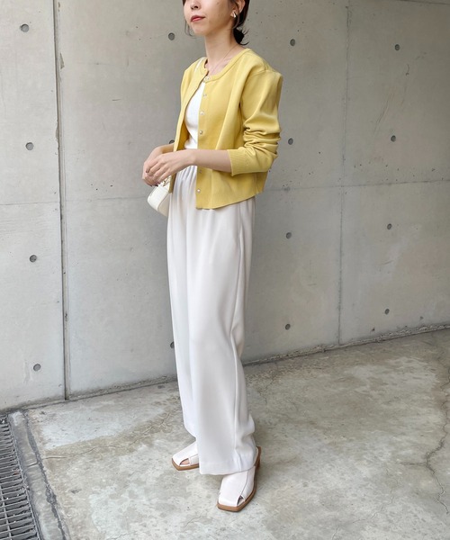 CAPRICIEUX LE'MAGE（カプリシューレマージュ）の「ピンタックウエストパンツ（その他パンツ・レディース・ライトベージュ/オレンジ/ブラック・36/38）」の17枚目の写真