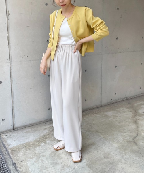 CAPRICIEUX LE'MAGE（カプリシューレマージュ）の「ピンタックウエストパンツ（その他パンツ・レディース・ライトベージュ/オレンジ/ブラック・36/38）」の18枚目の写真